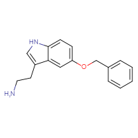 Chemical structure of 2-[5-(benzyloxy)-1H-indol-3-yl]ethan-1-amine - CSSB00000031519