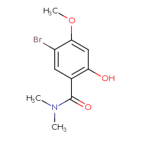Chemical structure of 5-bromo-2-hydroxy-4-methoxy-N,N-dimethylbenzamide - CSSB02283616371