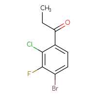 Chemical structure of 1-(4-bromo-2-chloro-3-fluorophenyl)propan-1-one - CSSB21103686273
