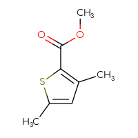 Chemical structure of methyl 3,5-dimethylthiophene-2-carboxylate - CSSB00011155290