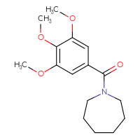 Chemical structure of 1-(3,4,5-trimethoxybenzoyl)azepane - CSSB00046268420