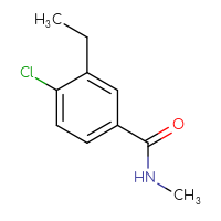 Chemical structure of 4-chloro-3-ethyl-N-methylbenzamide - CSSB06410346108