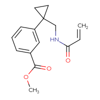 Chemical structure of methyl 3-{1-[(prop-2-enamido)methyl]cyclopropyl}benzoate - CSSB02484918735
