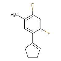 Chemical structure of 1-(cyclopent-1-en-1-yl)-2,4-difluoro-5-methylbenzene - CSSB06591888113