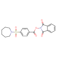 Chemical structure of 1,3-dioxo-2,3-dihydro-1H-isoindol-2-yl 4-(azepane-1-sulfonyl)benzoate - CSSB00133014847