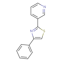 Chemical structure of 3-(4-phenyl-1,3-thiazol-2-yl)pyridine - CSSB00000387217