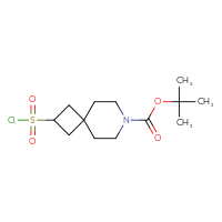 Chemical structure of tert-butyl 2-(chlorosulfonyl)-7-azaspiro[3.5]nonane-7-carboxylate - CSSB00160572493