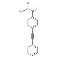 Chemical structure of N,N-dimethyl-4-(2-phenylethynyl)benzamide - CSSB02008604559