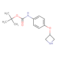 Chemical structure of tert-butyl N-[4-(azetidin-3-yloxy)phenyl]carbamate - CSSB00010253141