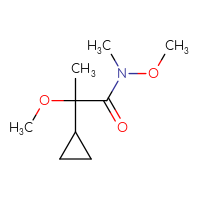 Chemical structure of 2-cyclopropyl-N,2-dimethoxy-N-methylpropanamide - CSSB00018841387