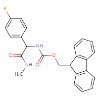 Chemical structure of (9H-fluoren-9-yl)methyl N-[(4-fluorophenyl)(methylcarbamoyl)methyl]carbamate - CSSB21043407031