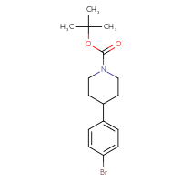Chemical structure of tert-butyl 4-(4-bromophenyl)piperidine-1-carboxylate - CSSB00010212365
