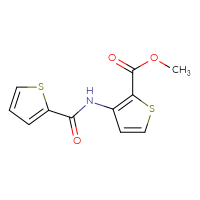 Chemical structure of methyl 3-(thiophene-2-amido)thiophene-2-carboxylate - CSSB00000267219