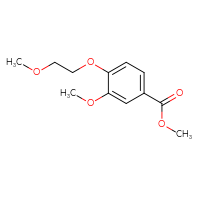 Chemical structure of methyl 3-methoxy-4-(2-methoxyethoxy)benzoate - CSSB00103401518