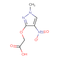 Chemical structure of 2-[(1-methyl-4-nitro-1H-pyrazol-3-yl)oxy]acetic acid - CSSB00013943120