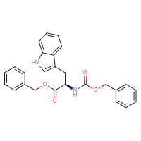 Chemical structure of benzyl (2R)-2-{[(benzyloxy)carbonyl]amino}-3-(1H-indol-3-yl)propanoate - CSSB00020667627