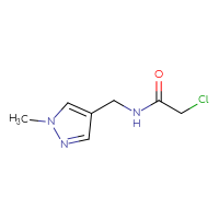 Chemical structure of 2-chloro-N-[(1-methyl-1H-pyrazol-4-yl)methyl]acetamide - CSSB00011454734
