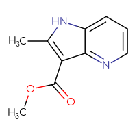 Chemical structure of methyl 2-methyl-1H-pyrrolo[3,2-b]pyridine-3-carboxylate - CSSB00010750394