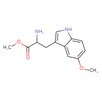 Chemical structure of methyl 2-amino-3-(5-methoxy-1H-indol-3-yl)propanoate - CSSB00016251907