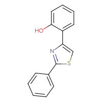 Chemical structure of 2-(2-phenyl-1,3-thiazol-4-yl)phenol - CSSB00046079776