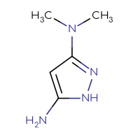 Chemical structure of N3,N3-dimethyl-1H-pyrazole-3,5-diamine - CSSB00000125322