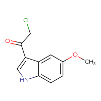 Chemical structure of 2-chloro-1-(5-methoxy-1H-indol-3-yl)ethan-1-one - CSSB00011264350