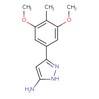 Chemical structure of 3-(3,5-dimethoxy-4-methylphenyl)-1H-pyrazol-5-amine - CSSB00003084788