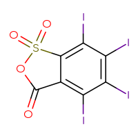 Chemical structure of tetraiodo-3H-2,1λ⁶-benzoxathiole-1,1,3-trione - CSSB00000042850