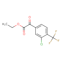 Chemical structure of ethyl 2-[3-chloro-4-(trifluoromethyl)phenyl]-2-oxoacetate - CSSB06298298134
