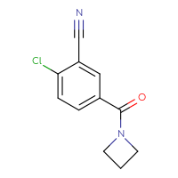 Chemical structure of 5-(azetidine-1-carbonyl)-2-chlorobenzonitrile - CSSB01992143125