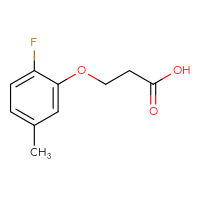 Chemical structure of 3-(2-fluoro-5-methylphenoxy)propanoic acid - CSSB00012158506