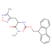 Chemical structure of (9H-fluoren-9-yl)methyl N-[2-(4-methyl-1,2,5-oxadiazol-3-yl)-1-(methylcarbamoyl)ethyl]carbamate - CSSB21043414611