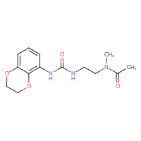 Chemical structure of N-(2-{[(2,3-dihydro-1,4-benzodioxin-5-yl)carbamoyl]amino}ethyl)-N-methylacetamide - CSSB21432447908