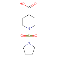 Chemical structure of 1-(pyrrolidine-1-sulfonyl)piperidine-4-carboxylic acid - CSSB00000308302