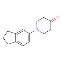 Chemical structure of 1-(2,3-dihydro-1H-inden-5-yl)piperidin-4-one - CSSB00011220765