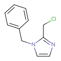 Chemical structure of 1-benzyl-2-(chloromethyl)-1H-imidazole - CSSB00011216394