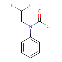 Chemical structure of N-(2,2-difluoroethyl)-N-phenylcarbamoyl chloride - CSSB06256234958