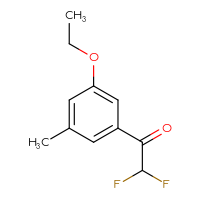 Chemical structure of 1-(3-ethoxy-5-methylphenyl)-2,2-difluoroethan-1-one - CSSB20814004162