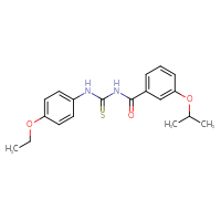Chemical structure of 3-(4-ethoxyphenyl)-1-[3-(propan-2-yloxy)benzoyl]thiourea - CSSB00121714835