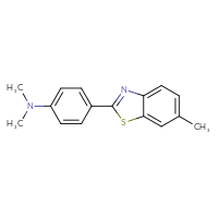 Chemical structure of N,N-dimethyl-4-(6-methyl-1,3-benzothiazol-2-yl)aniline - CSSB00102589501