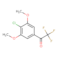 Chemical structure of 1-(4-chloro-3,5-dimethoxyphenyl)-2,2,2-trifluoroethan-1-one - CSSB21103685660