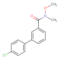 Chemical structure of 4'-chloro-N-methoxy-N-methyl-[1,1'-biphenyl]-3-carboxamide - CSSB06584174621