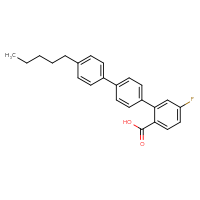 Chemical structure of 5-fluoro-4'-(4-pentylphenyl)-[1,1'-biphenyl]-2-carboxylic acid - CSSB21531608847