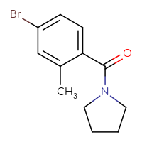 Chemical structure of 1-(4-bromo-2-methylbenzoyl)pyrrolidine - CSSB00011372333