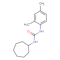 Chemical structure of 1-cycloheptyl-3-(2,4-dimethylphenyl)urea - CSSB00103848153