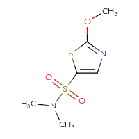 Chemical structure of 2-methoxy-N,N-dimethyl-1,3-thiazole-5-sulfonamide - CSSB00015102666