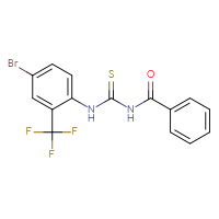 Chemical structure of 1-benzoyl-3-[4-bromo-2-(trifluoromethyl)phenyl]thiourea - CSSB00020610972