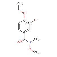 Chemical structure of 3-bromo-4-ethoxy-N-methoxy-N-methylbenzamide - CSSB21151590981