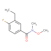 Chemical structure of 3-ethyl-4-fluoro-N-methoxy-N-methylbenzamide - CSSB01395047369