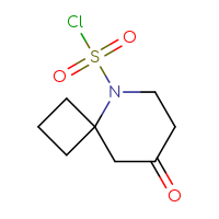 Chemical structure of 8-oxo-5-azaspiro[3.5]nonane-5-sulfonyl chloride - CSSB14981648864